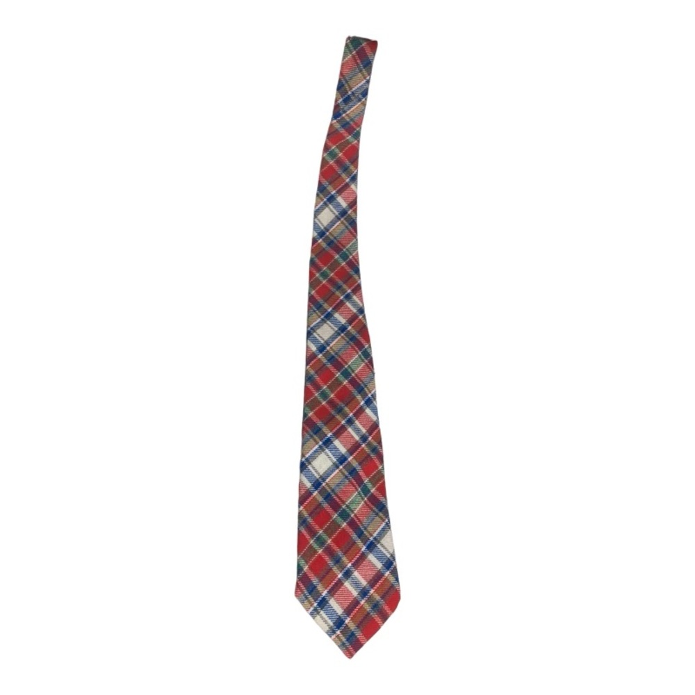 Vintage Abraham & Straus Necktie Made in Italy Vintage Wide Plaid EUC